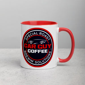 CAR GUY COFFEE Mug RED HANDLE